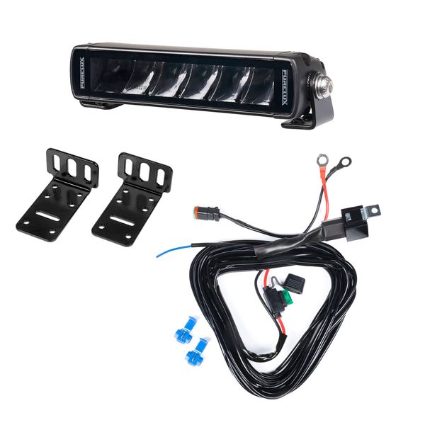 Led bar Purelux Black X-Slim S180 - Straight / 18 cm / 24W / Ref. 25, 1 pc - Complete set (Bottom mount) afbeelding 1