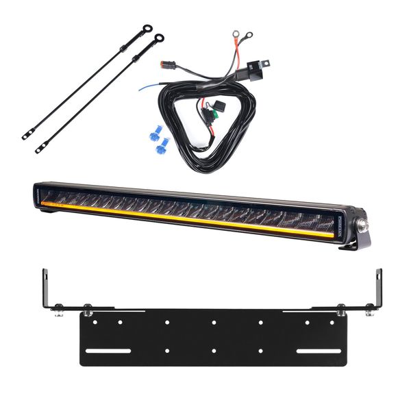 Extraljus PURELUX Black X-Slim S520 - Rak / 52 cm / 105W, 1 st - Komplett paket med justerbar extraljushållare