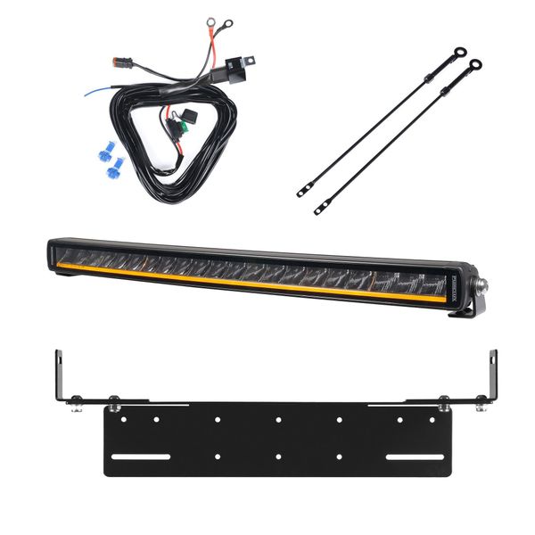 Led bar PURELUX Black X-Slim C520 - Curved / 52 cm / 105W / Ref. 37.5, 1 pc - Complete set with flush mounting bracket afbeelding 1