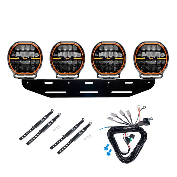 Extraljus PURELUX Cobra 7 - Rund / 18 cm / 135W, 4 st - Komplett paket