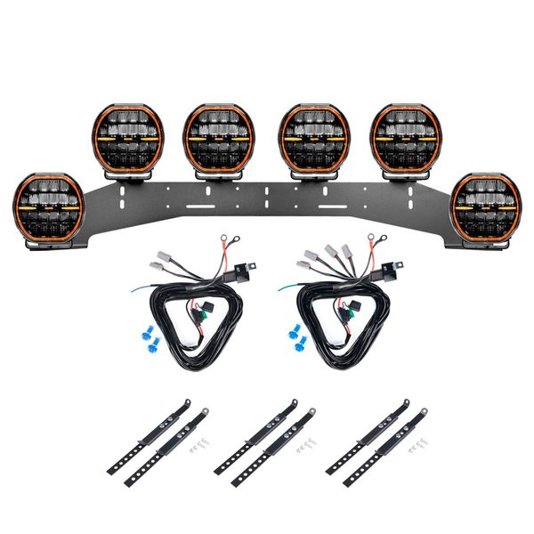 Extraljus PURELUX Cobra 7 - Rund / 18 cm / 135W, 6 st - Komplett paket (WRC)