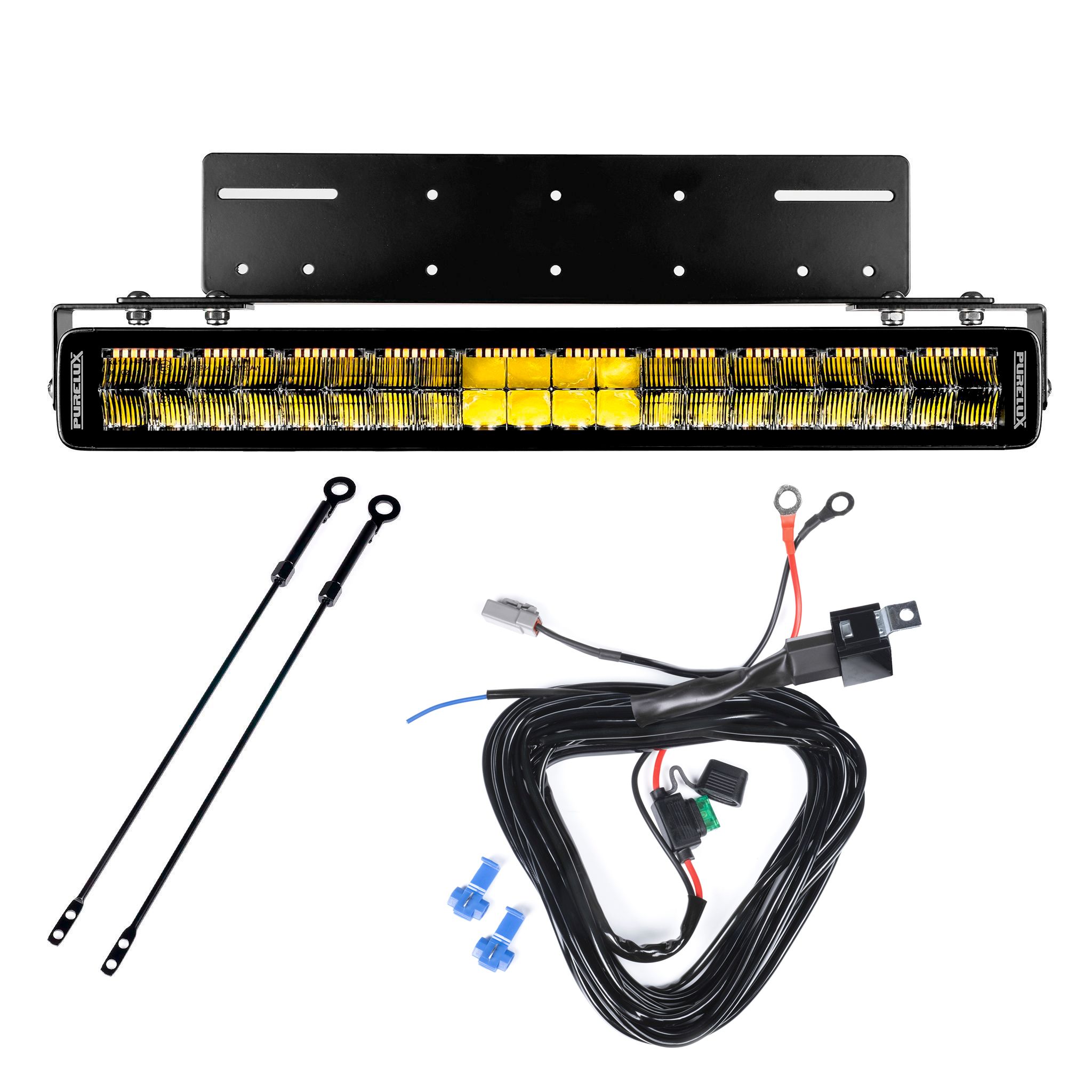 Lisävalo Purelux Flash S560 Gen2 - Suora / 200W / Ref. 40, 1 kpl - Täydellinen setti uppoasennustelineellä