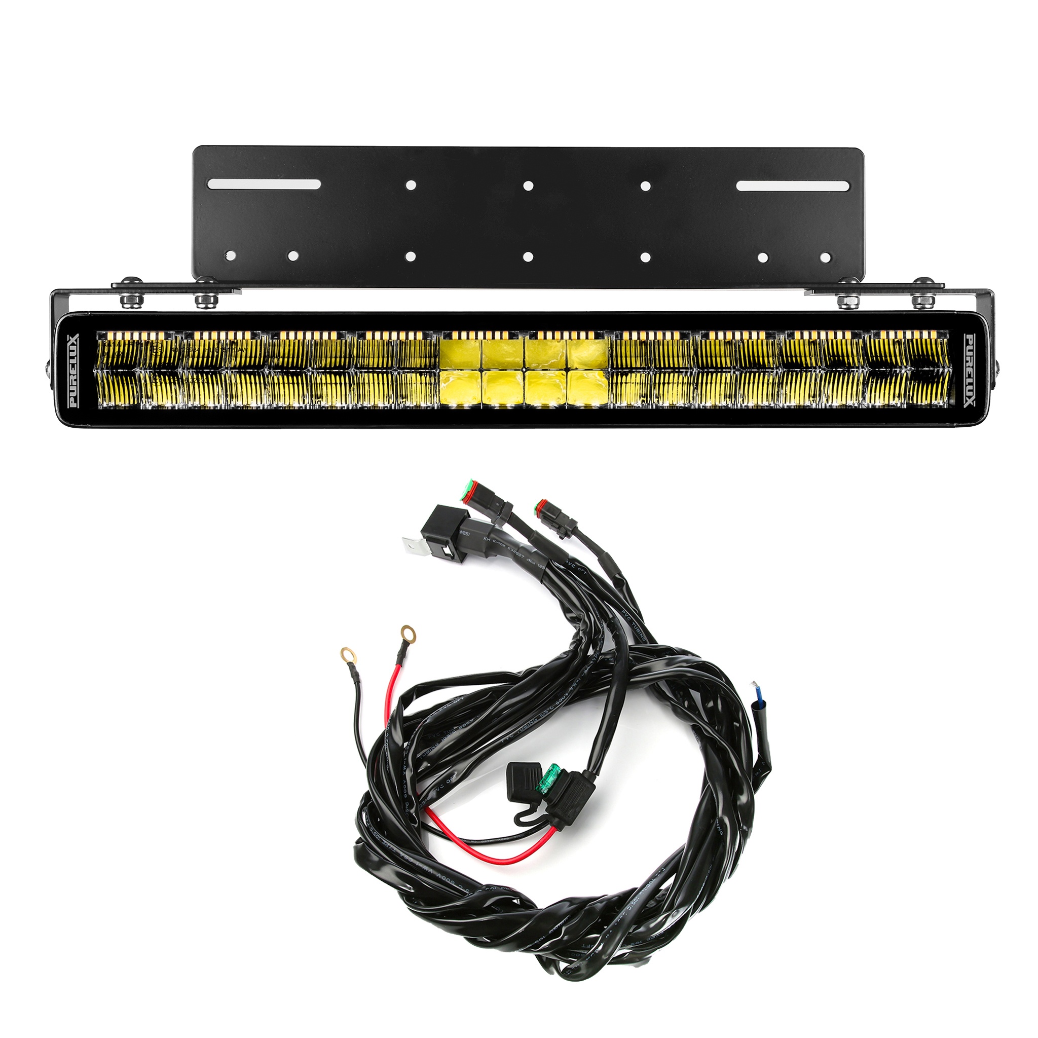 Extraljus Purelux Flash S560 - Rak / 56 cm / 200W, 1 st - Komplett paket med infälld montering