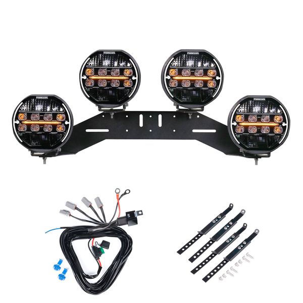 Auxiliary light PURELUX Heat 7200 - Round / 18 cm / 135W / Ref. 25, 4 pcs - Complete Set (WRC) afbeelding 1