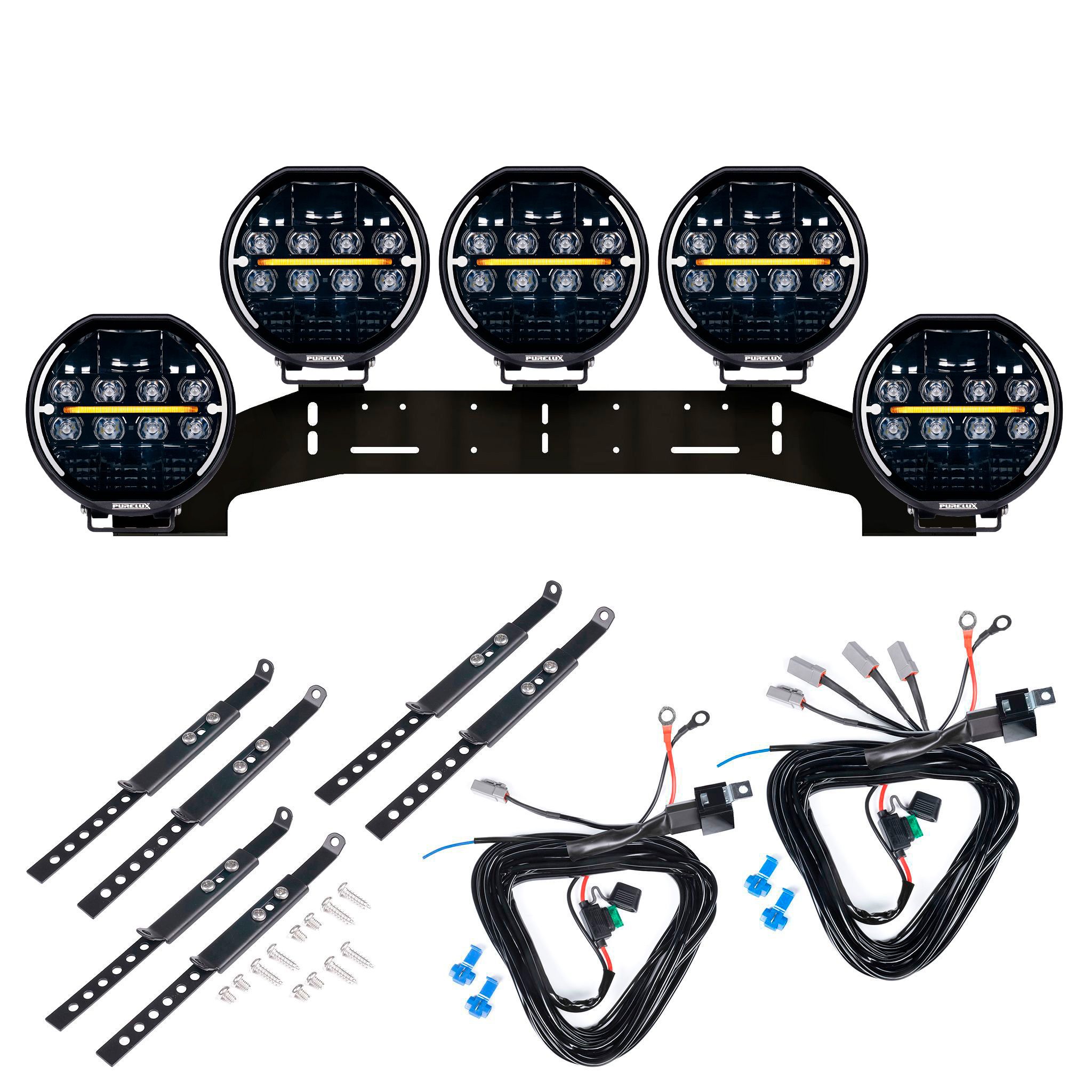 Additional light Purelux Heat 9200 - Round / 22 cm / 200W / Ref. 30, 5 pcs - Complete set (WRC) afbeelding