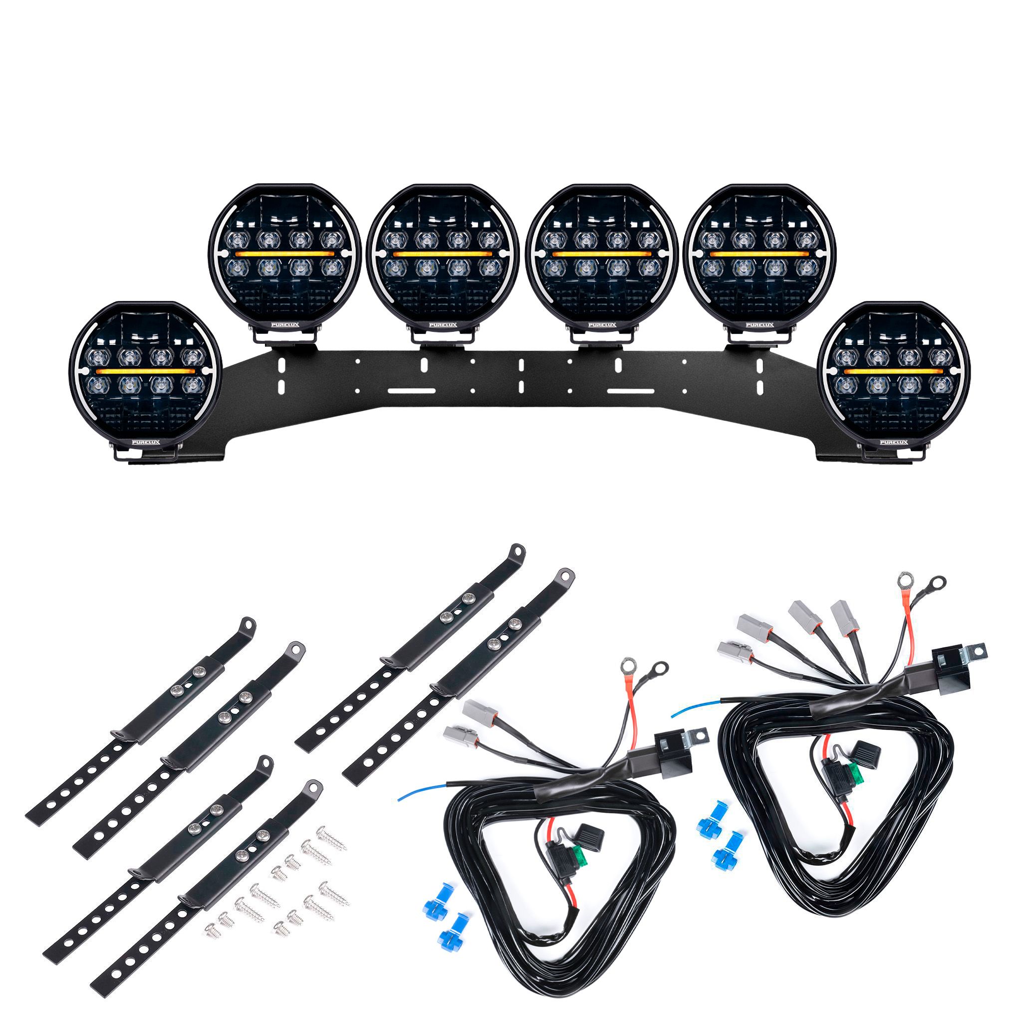 Additional light Purelux Heat 9200 - Round / 22 cm / 200W / Ref. 30, 6 pcs - Complete set (WRC) afbeelding