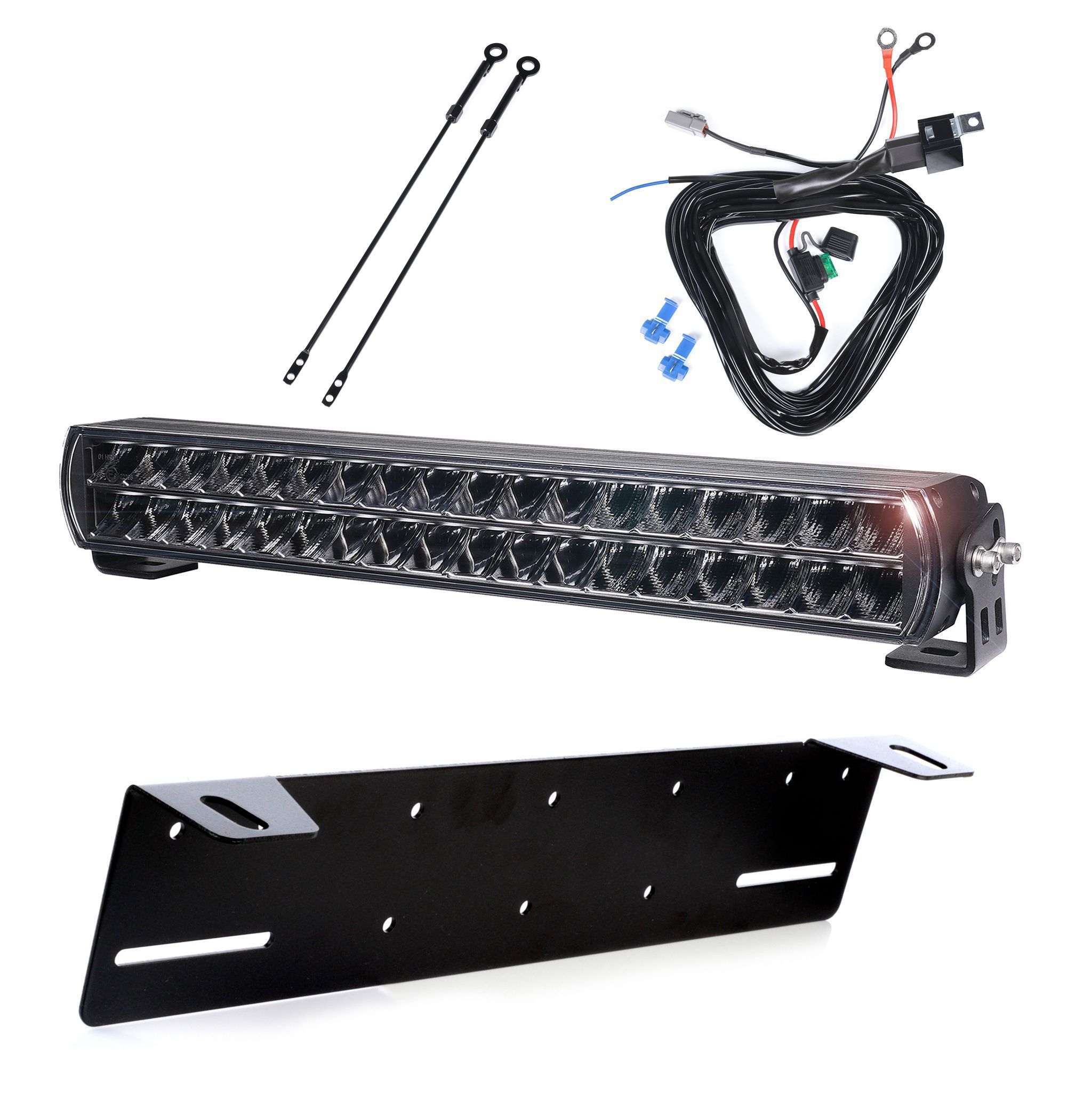 Additional light Purelux Major S530 V3 - Straight / 53 cm / 216 W / Ref. 50, 1 pc - Complete set with license plate holder afbeelding