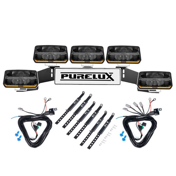 Extraljus PURELUX Panther 11 White - Rektangulär / 24 cm / 170W, 5 st - Komplett paket (WRC)