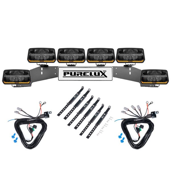 Extraljus PURELUX Panther 11 - Rektangulär / 24 cm / 170W, 6 st - Komplett paket (WRC)