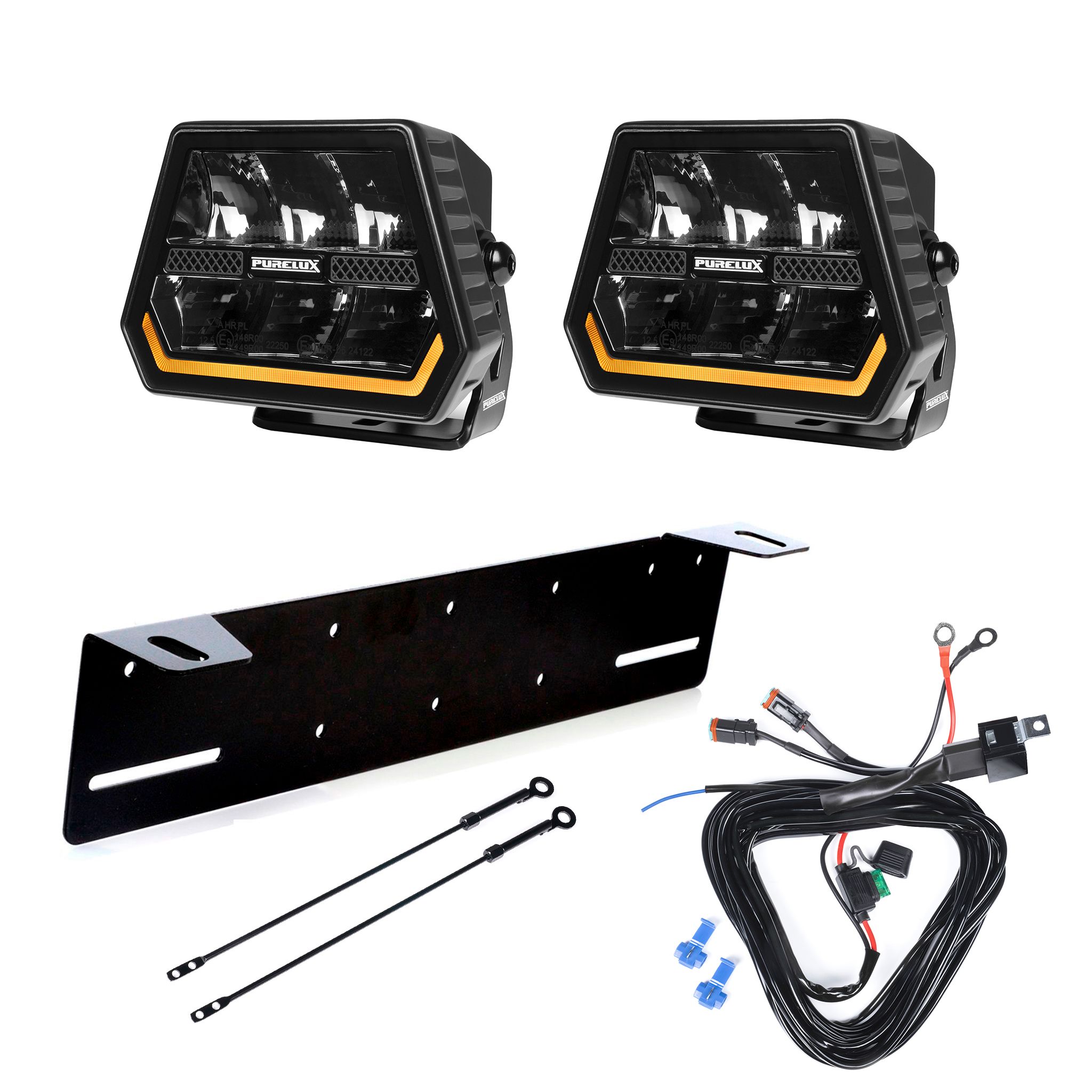 Auxiliary light Purelux Panther 5 - Round / 15 cm / 90W / Ref. 12.5, 2 pcs - Complete set afbeelding