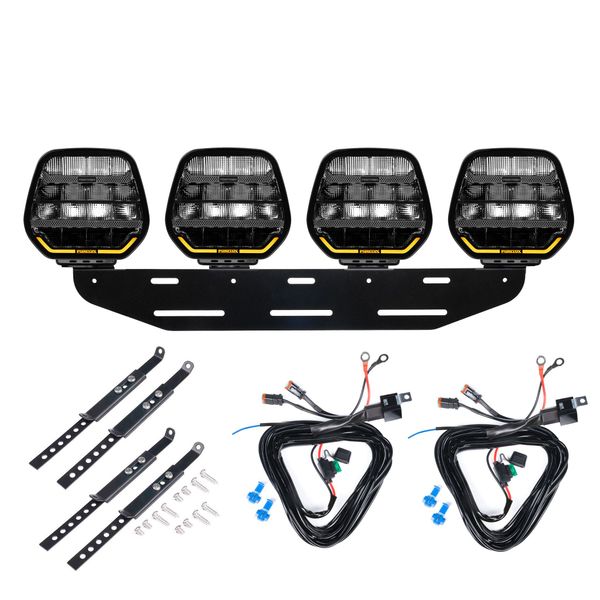 Auxiliary light Purelux Panther 7 - Round / 18 cm / 128W / Ref. 20, 4 pcs - Complete set afbeelding 1