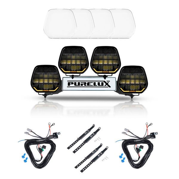 Extraljus PURELUX Panther 9 Heat - Rund / 23 cm / 258W, 4 st - Komplett paket (WRC)