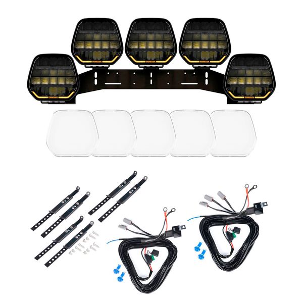 Extraljus PURELUX Panther 9 Heat - Rund / 23 cm / 258W, 5 st - Komplett paket (WRC)