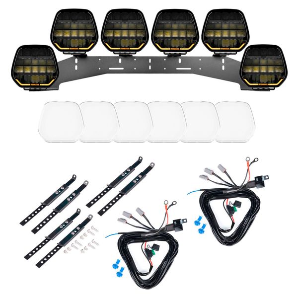 Ekstralys PURELUX Panther 9 Heat - Rund / 23 cm / 258W, 6 stk - Komplett pakke (WRC)