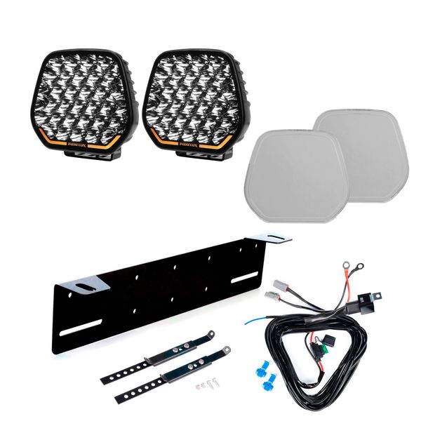 Extraljus PURELUX Panther 9 Long Range - Rund / 23 cm / 240W, 2 st - Komplett paket