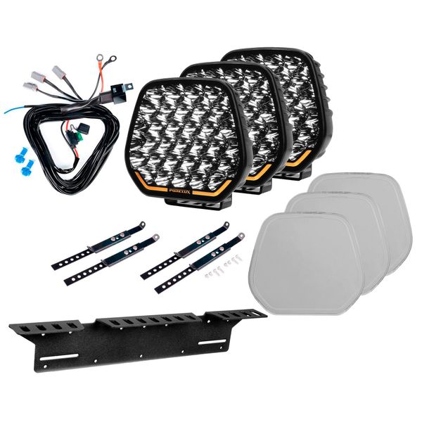 Extraljus PURELUX Panther 9 Long Range - Rund / 23 cm / 240W, 3 st - Komplett paket