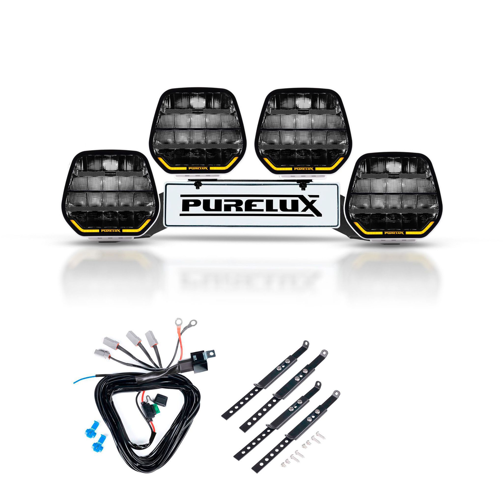 Lisävalo Purelux Panther White Pyöreä -