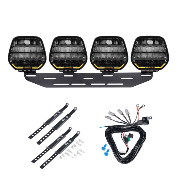 Auxiliary light Purelux Panther 9 - Round / 23 cm / 210W / Ref. 25, 4 pcs - Complete set afbeelding 1