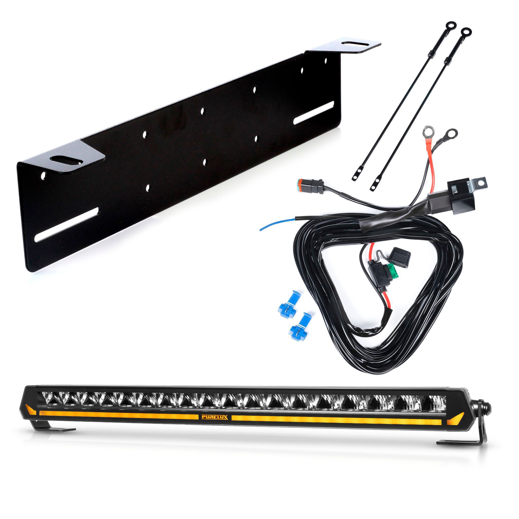 Led bar Purelux Panther Aero C540 - Curved / 54 cm / 108W / Ref. 25, 1 pc - Complete set afbeelding
