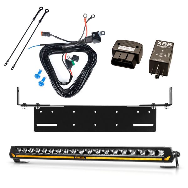 Extraljus PURELUX Panther Aero C540 - Kurvad / 54 cm / 108W, 1 st - Komplett paket med justerbar extraljushållare + XBB Dongle & PowerUnit