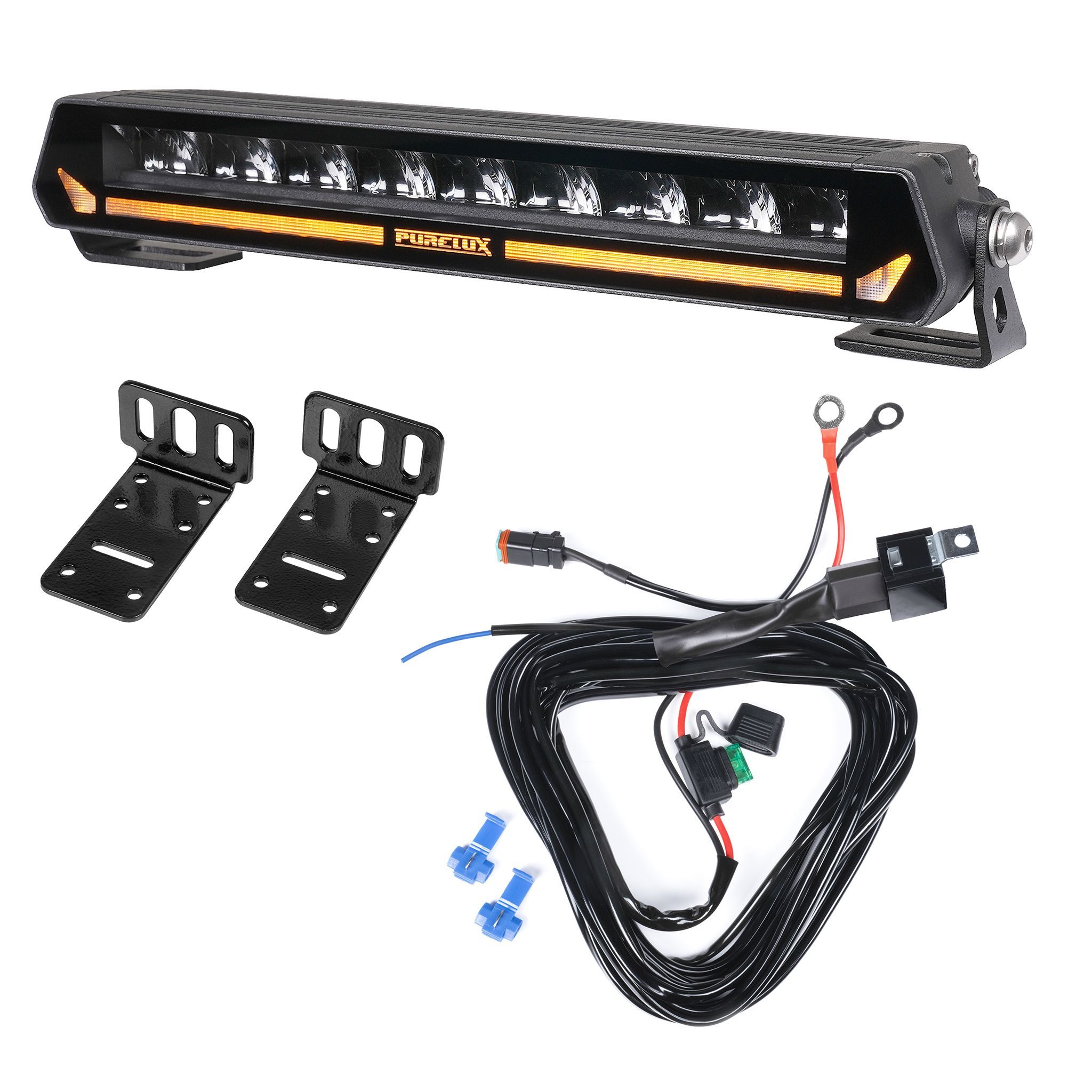 Led bar Purelux Panther Aero S300 Gen2 - Straight / 30 cm / 54W / Ref. 17.5, 1 pc - Complete set (Lower mounting) afbeelding