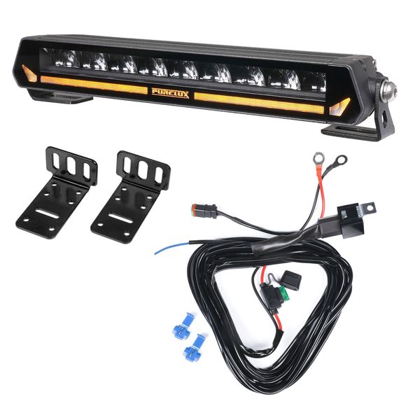 Extraljus PURELUX Panther Aero S300 - Rak / 30 cm / 85W, 1 st - Komplett paket (montering under reg.skylt)