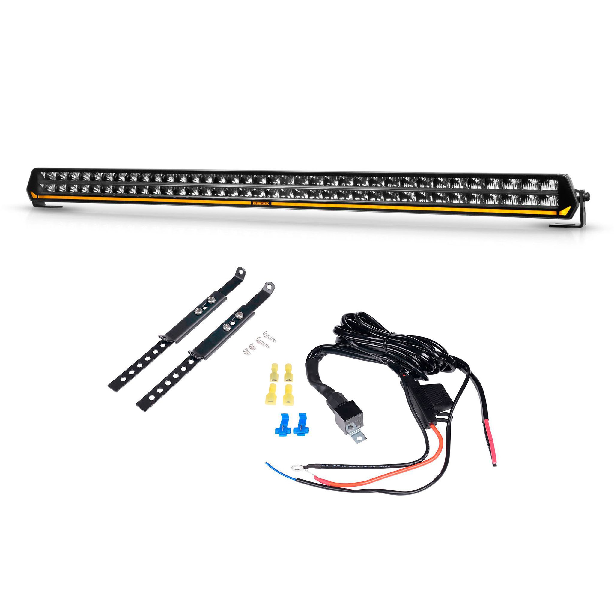 Led bar Purelux Panther S1050 Gen3 - Straight / 103 cm / 432W / Ref. 50, Light + Wiring harness afbeelding