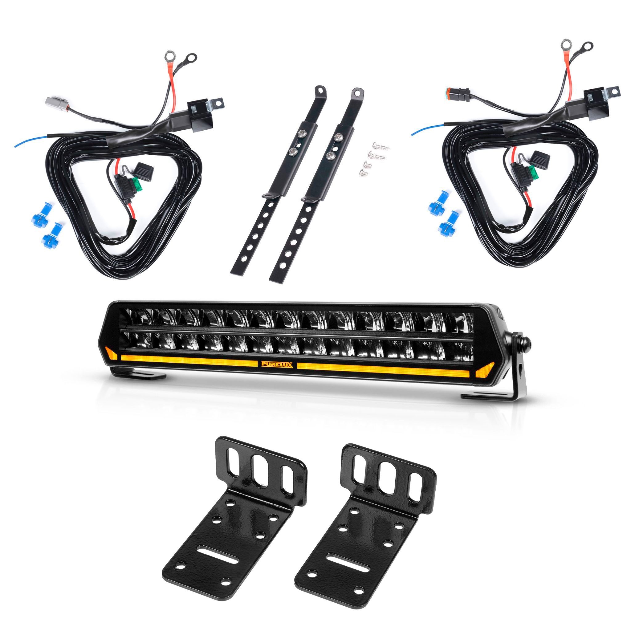 Led bar Purelux Panther S400 - Straight / 40 cm / 150W / Ref. 20, 1 pc - Complete set afbeelding