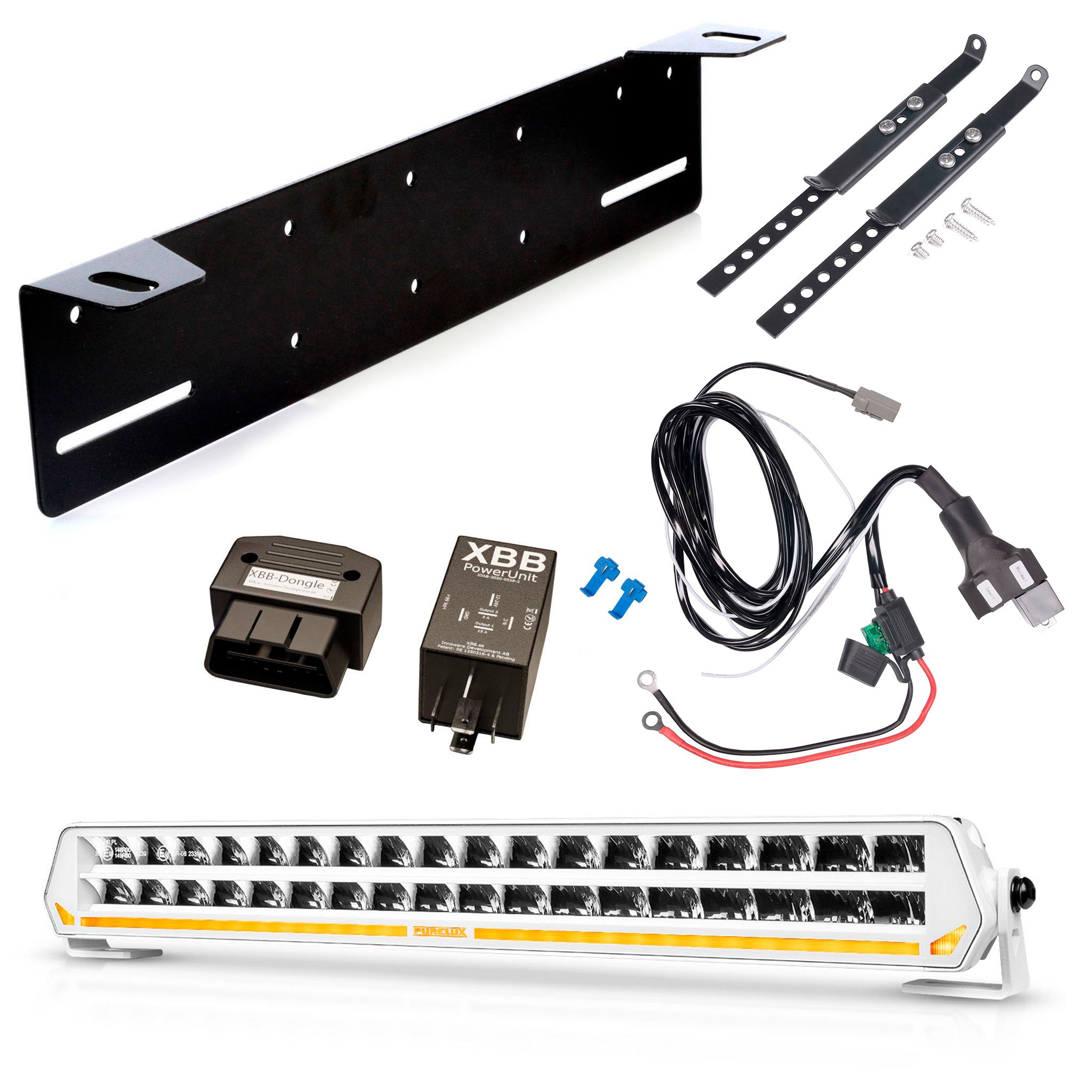 Led bar Purelux Panther S540 Gen3 White - Straight / 54 cm / 216W / Ref. 30, 1 pc - Complete set + XBB OBD Dongle&PowerUnit afbeelding