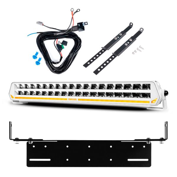 Extraljus PURELUX Panther S540 White - Rak / 54 cm / 216W, 1 st - Komplett paket med justerbar extraljushållare
