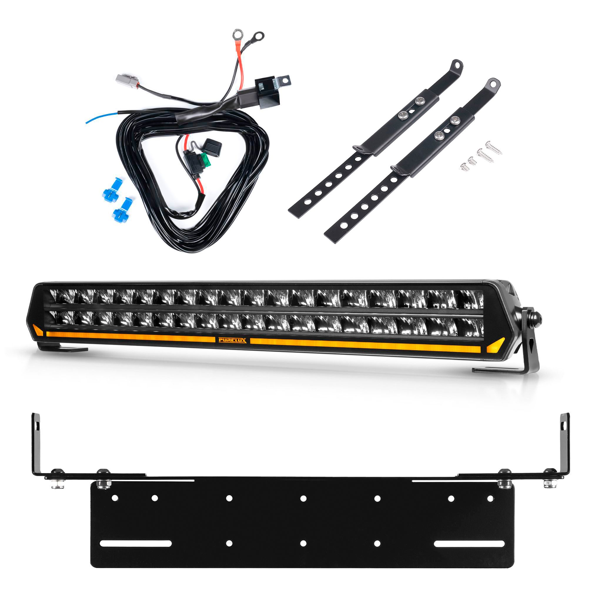 Led bar Purelux Panther S540 Gen3 - Straight / 54 cm / 216W / Ref. 30, 1 pc - Complete set with flush mounting bracket afbeelding