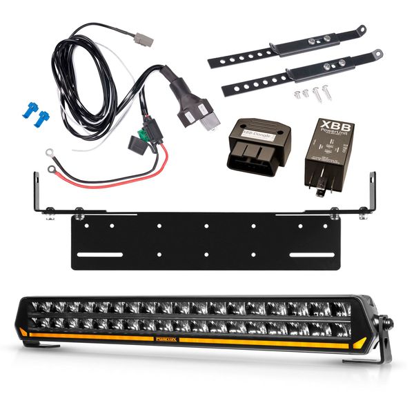 Lisävalo PURELUX Panther S540 - Suora / 54 cm / 216W / Ref. 30, 1 kpl - Täydellinen setti uppoasennustelineellä + XBB Dongle&PowerUnit -kytkentärele