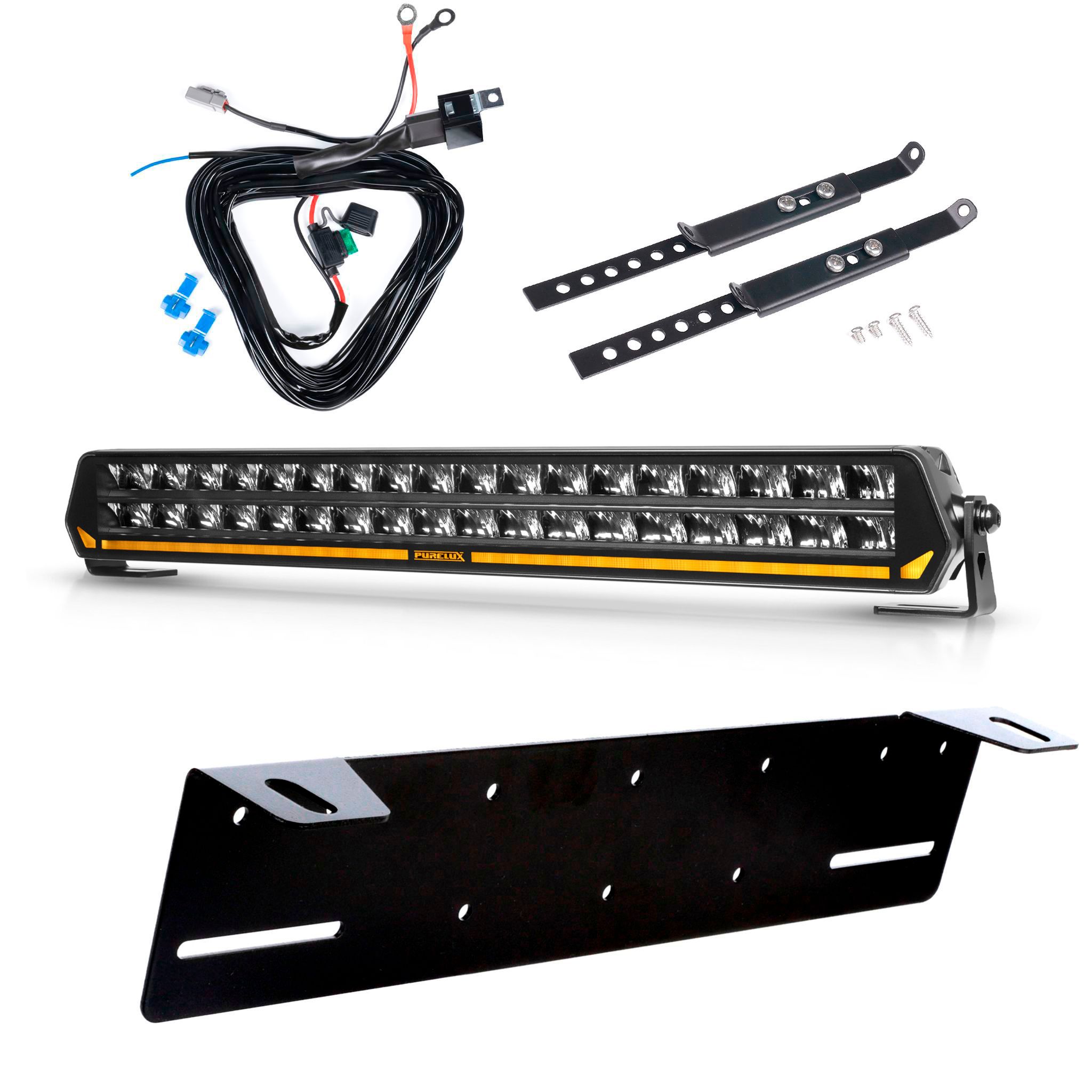 Led bar Purelux Panther S540 Gen3 - Straight / 54 cm / 216W / Ref. 30, 1 pc - Complete set with shield holder afbeelding