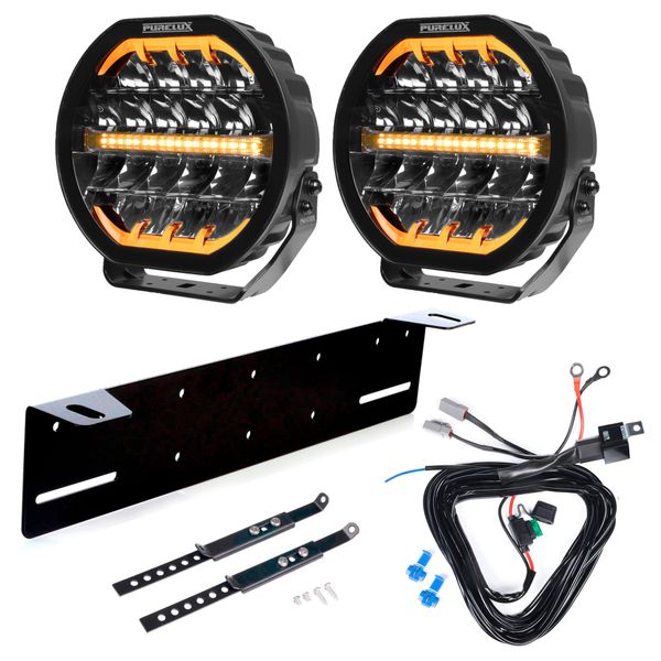 Auxiliary light Purelux Ranger 9 - Round / 23 cm / 160W / Ref. 25, 2 pcs - Complete set afbeelding 1