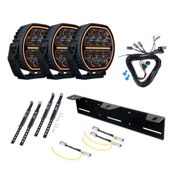 Lisävalo STRANDS Big Energy 7 V2 - Pyöreä / 18 cm / 98W / Ref. 20, 3 kpl - Täydellinen setti