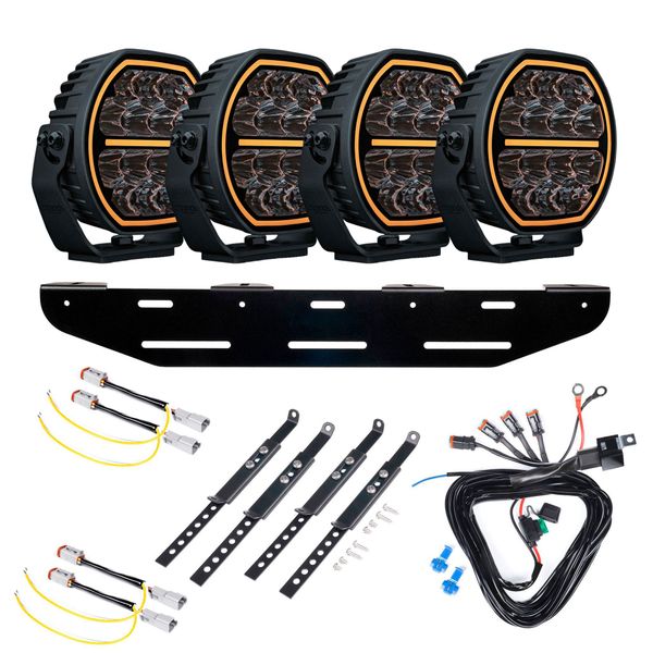 Lisävalo STRANDS Big Energy 7 V2 - Pyöreä / 18 cm / 98W / Ref. 20, 4 kpl - Täydellinen setti