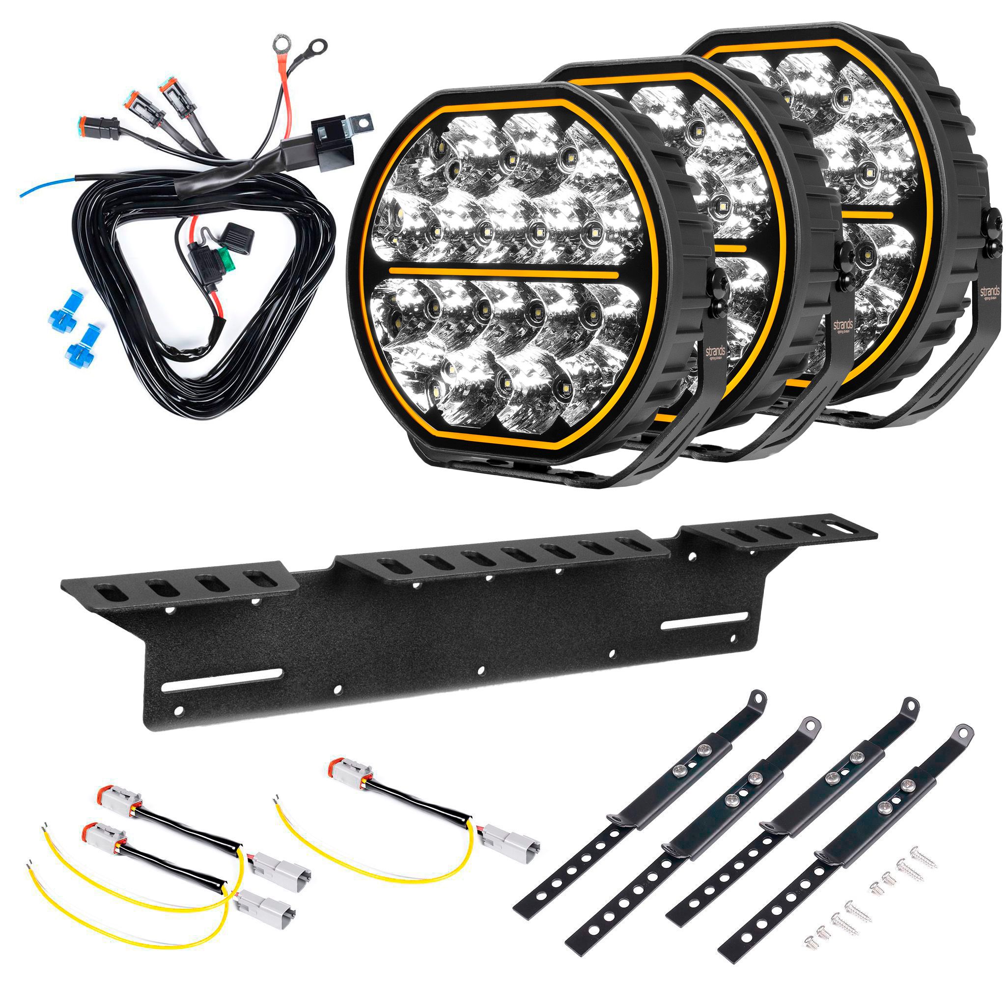 Auxiliary light Strands Big Energy 9 - Round / 22 cm / 126W / Ref. 50, 3 pcs - Complete set afbeelding