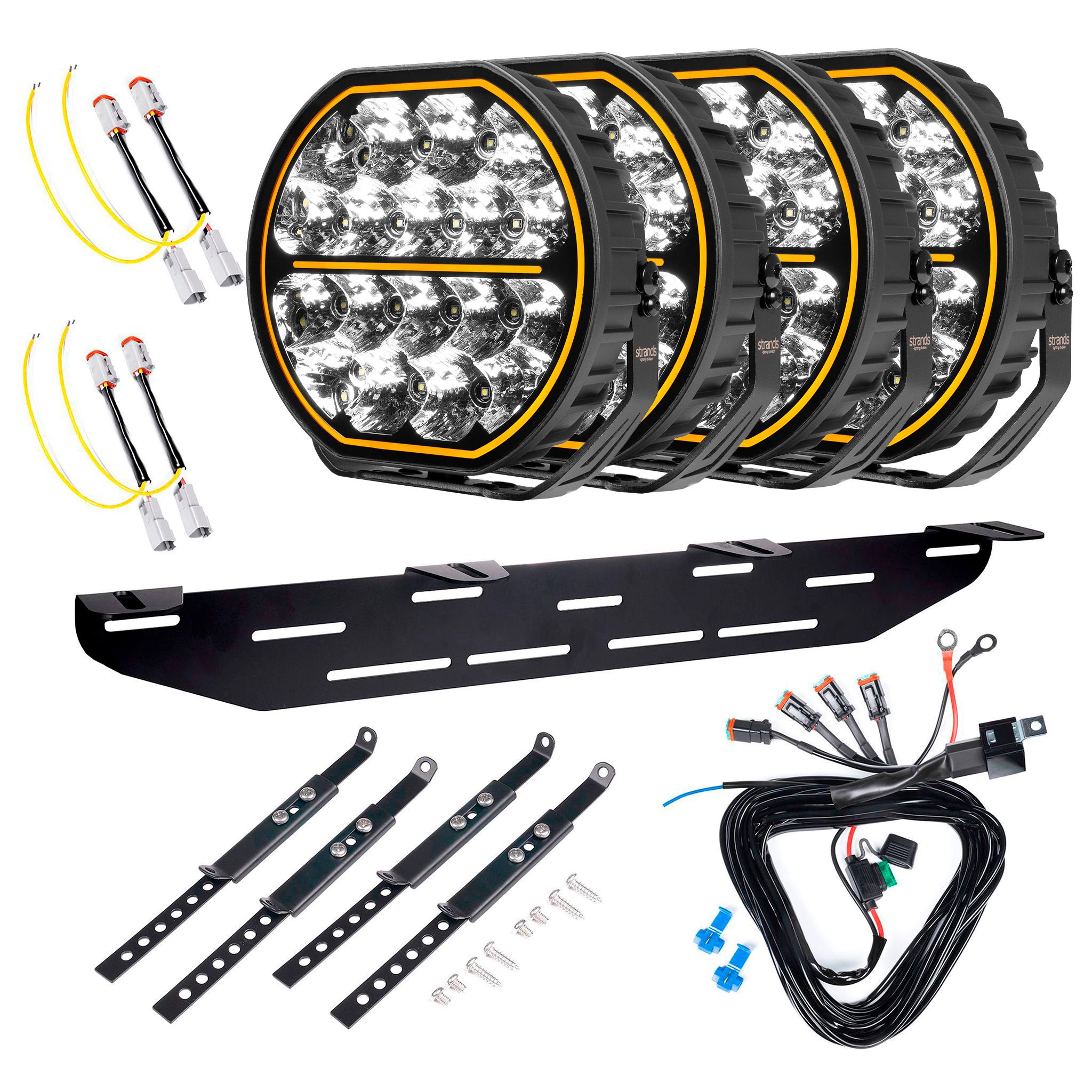 Auxiliary light Strands Big Energy 9 - Round / 22 cm / 126W / Ref. 50, 4 pcs - Complete set afbeelding