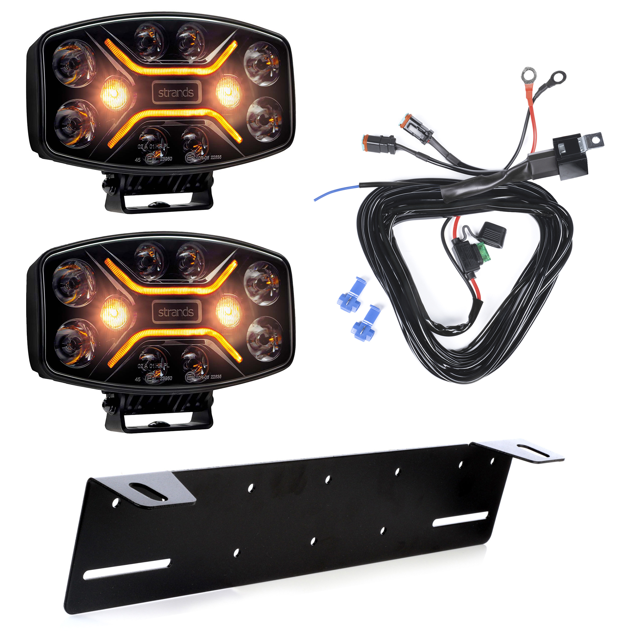 Auxiliary light Strands Dark Knight Insane - Rectangle / 25 cm / 112W / Ref. 45, 2 pcs - Complete package afbeelding