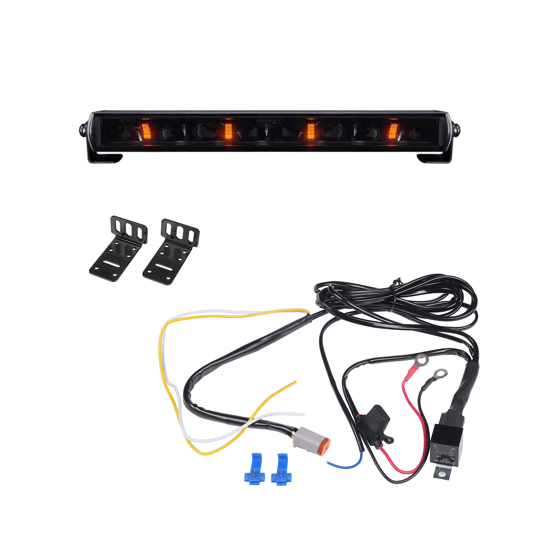 Led bar Strands Dark Knight Nuuk 14 - Straight / 35 cm / 67W, 1 pc - Complete package afbeelding