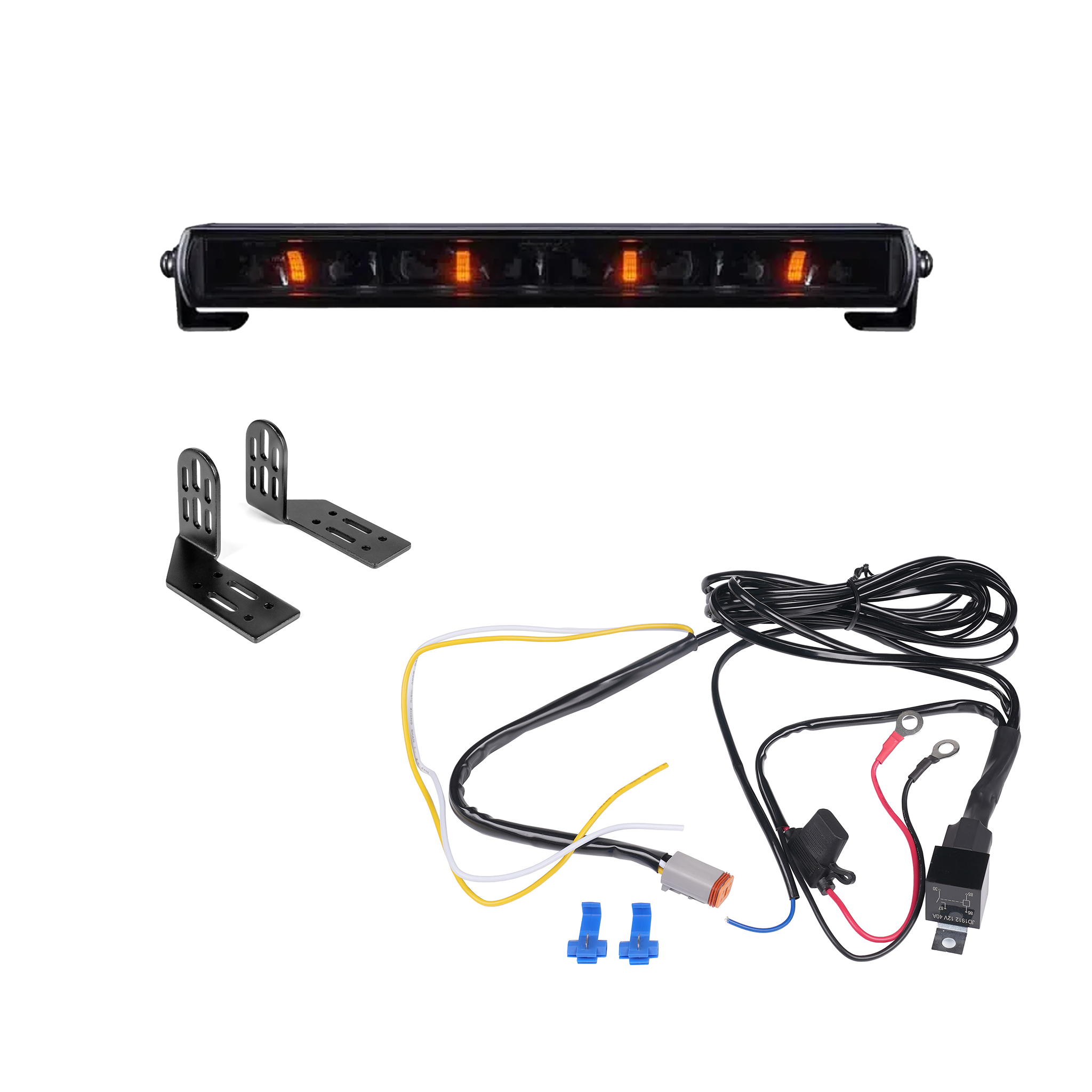 Led bar Strands Dark Knight Nuuk 14 - Straight / 35 cm / 67W, 1 pc - Complete package (side mount) afbeelding