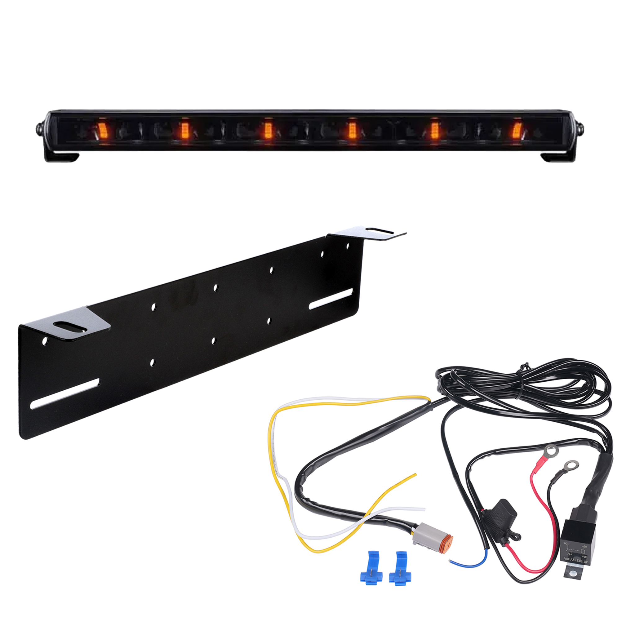 Led bar Strands Dark Knight Nuuk 20 - Straight / 52 cm / 94W, 1 pc - Complete package afbeelding