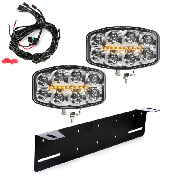 Auxiliary light Strands Delta - Rectangular / 25 cm / 80W, 2 pcs - Complete package afbeelding 1