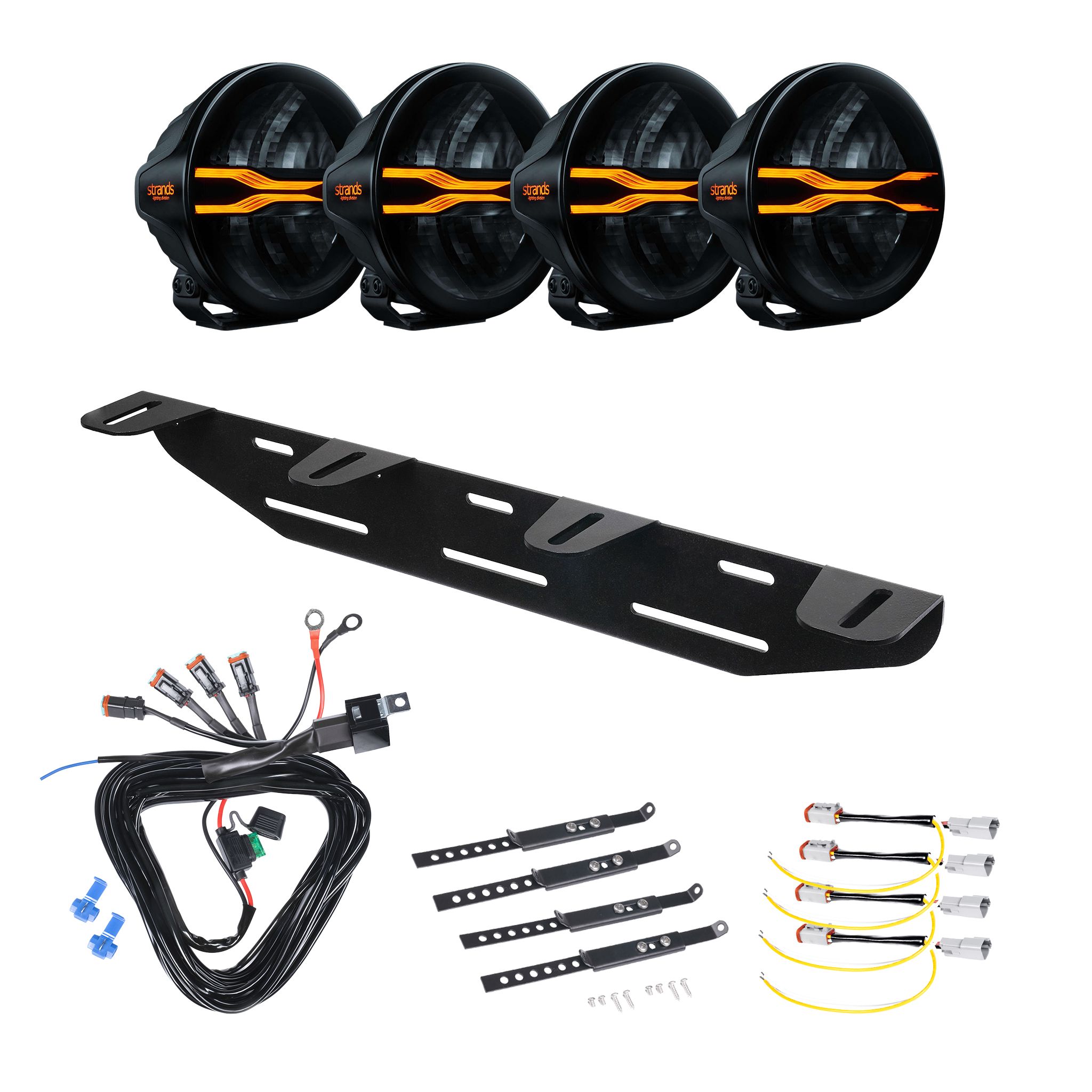 Auxiliary light Strands FOR9T Dragon Drive 7 - Round / 18 cm / 105W / Ref. 20, 4 pcs - Complete set afbeelding