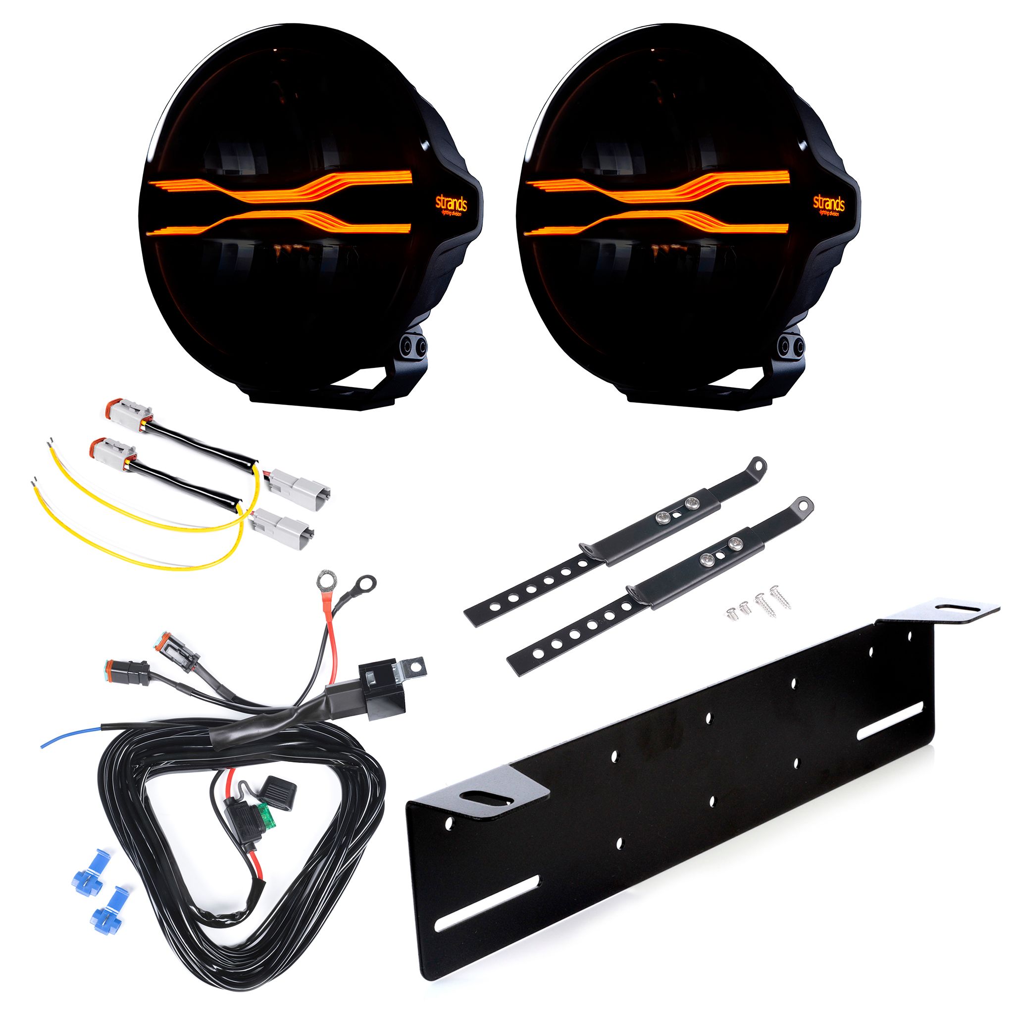 Auxiliary light Strands FOR9T Dragon Drive 9 - Round / 23 cm / 142W / Off-road, 2 pcs - Complete set afbeelding