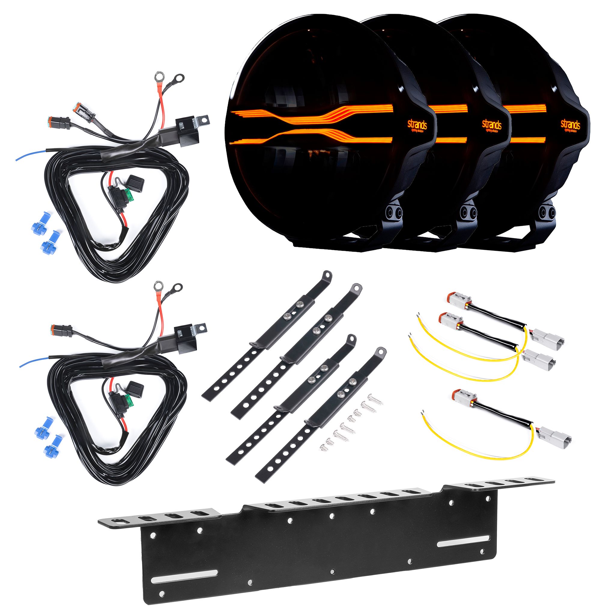 Lisävalo Strands FOR9T Dragon Drive 9 - Pyöreä / 23 cm / 142W, 3 kpl - Täydellinen setti | Alk. 939,90 €
