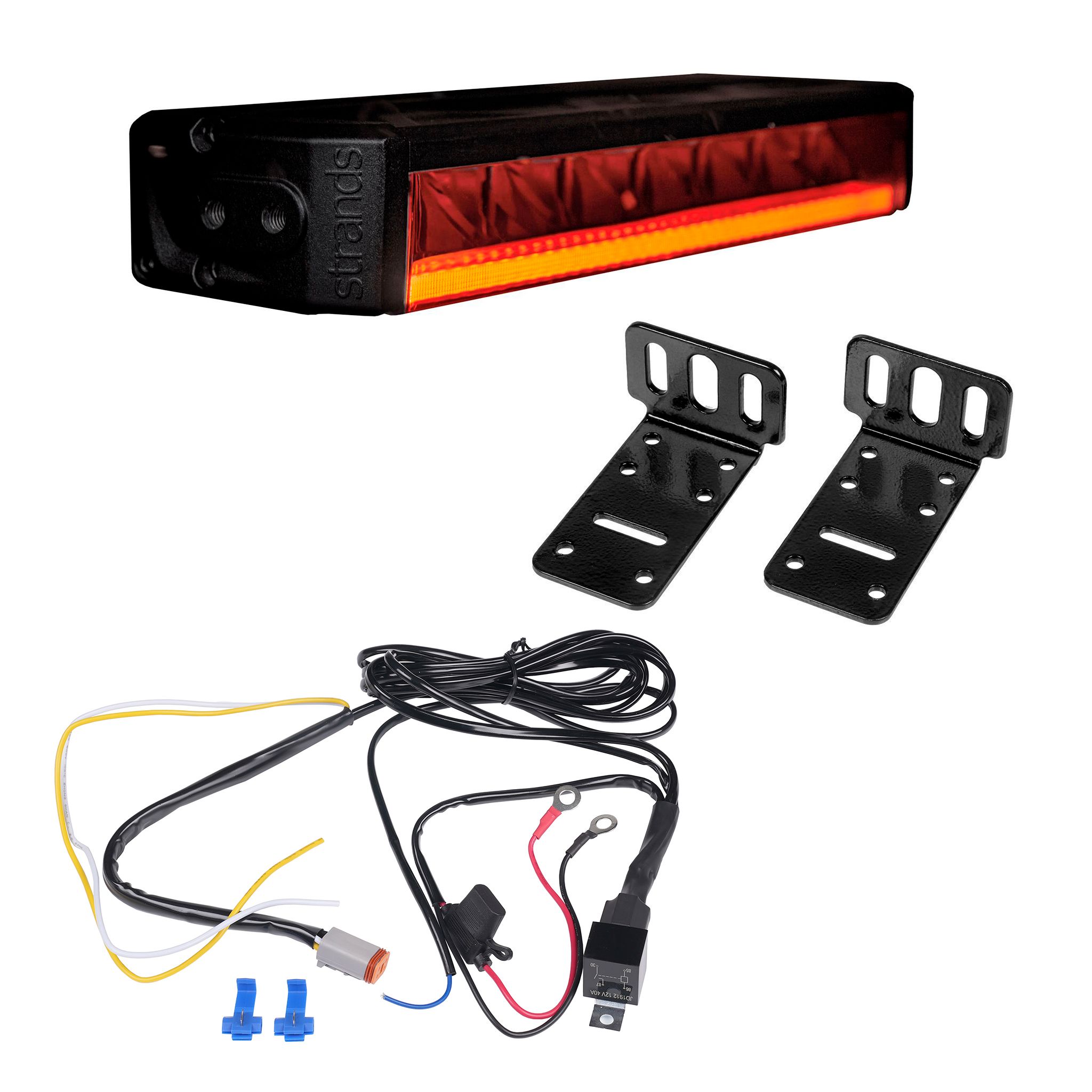 Led bar Strands Firefly 10 - Straight / 28 cm / 75W / Ref. 25, 1 pc - Complete set (Underside mounting) afbeelding