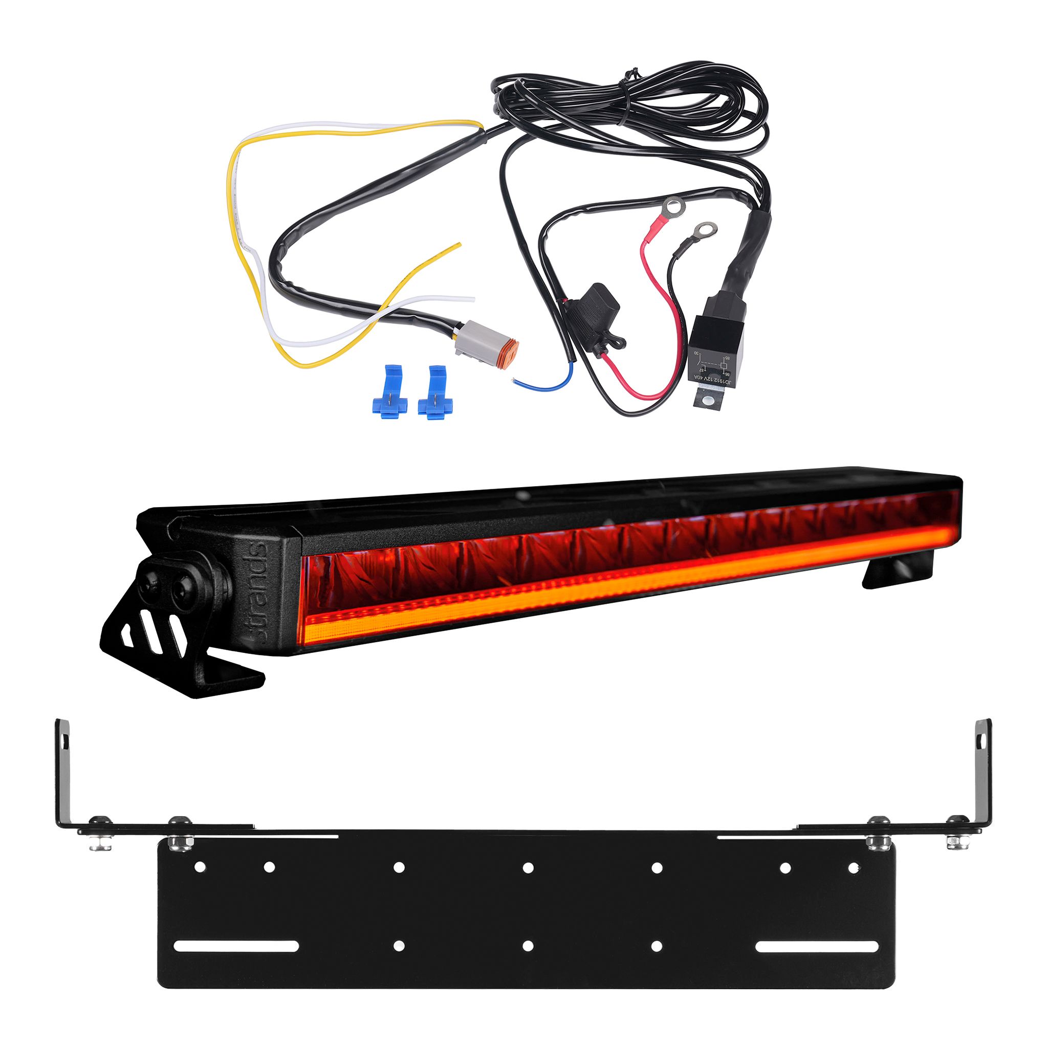 Led bar Strands Firefly 20 - Straight / 52 cm / 155W / Ref. 50, 1 pc - Complete set with flush mounting bracket afbeelding