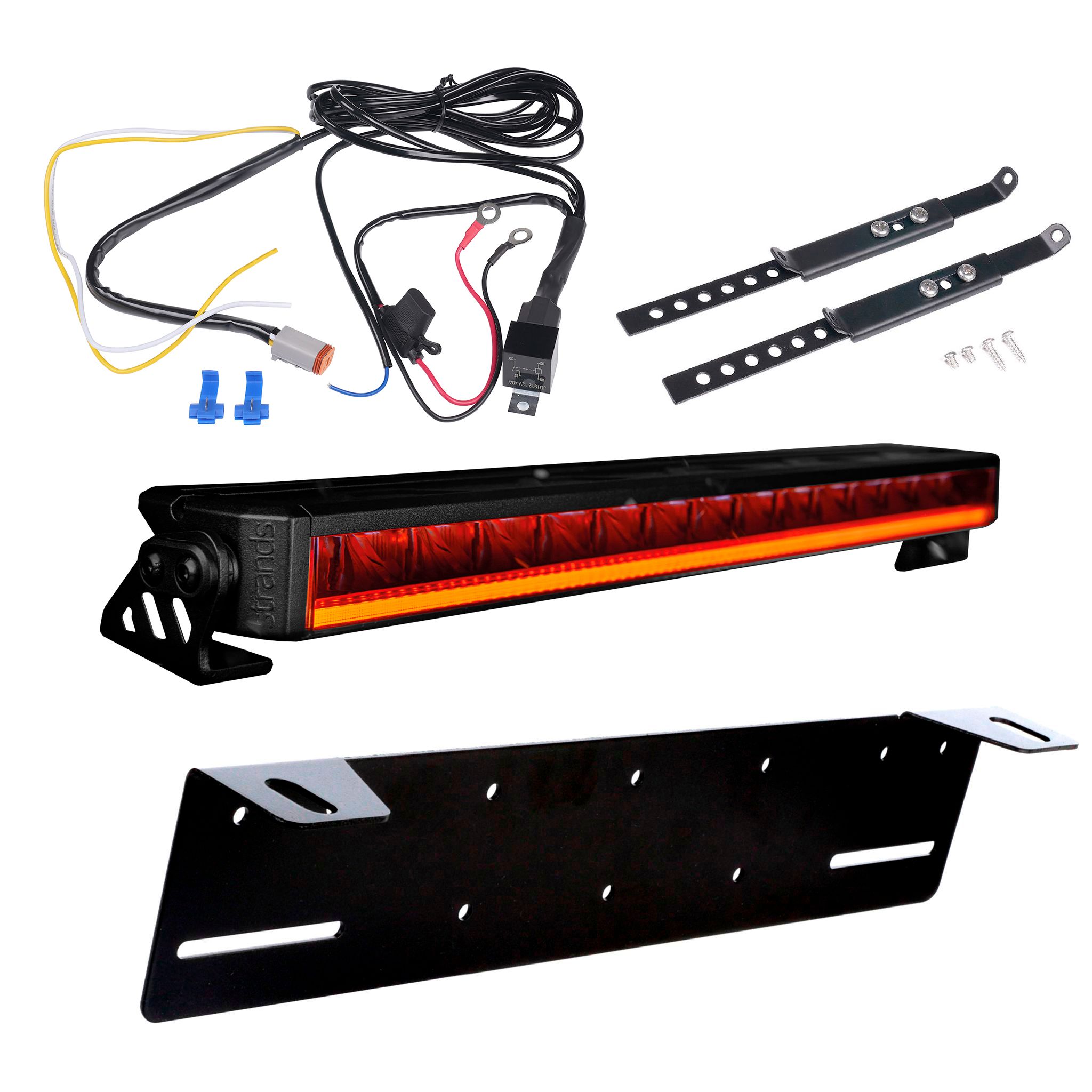 Led bar Strands Firefly 20 - Straight / 52 cm / 155W / Ref. 50, 1 pc - Complete set afbeelding