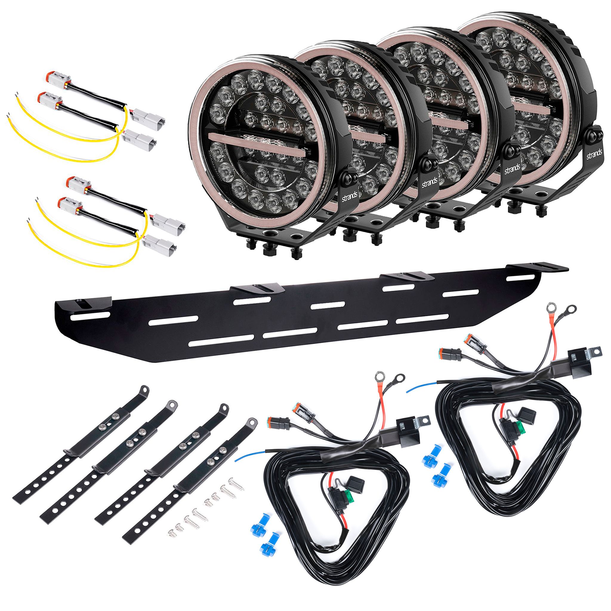 Auxiliary light Strands Firefly 9 - Round / 22 cm / 141W / Ref. 50, 4 pcs - Complete set afbeelding